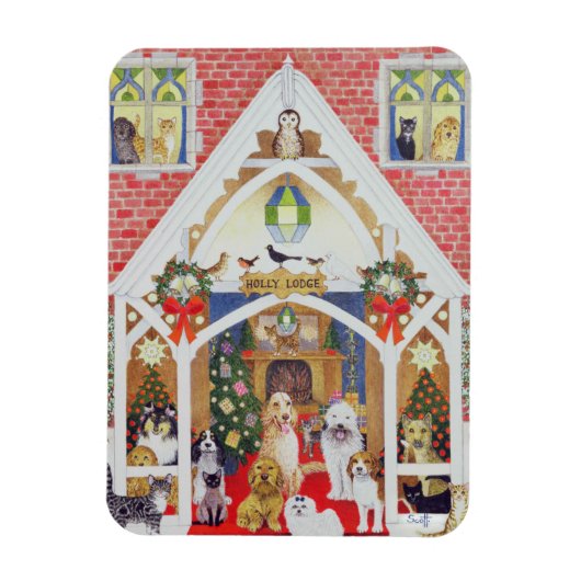 白黒ひげ マグネット (縦)