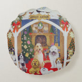 白黒ひげ ラウンドクッション (裏面)