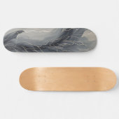 白黒ひび割れスケートボード スケートボード (横)