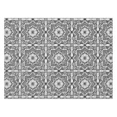 白黒ひび割れセラミックスタイルアズレジョ テーブルクロス (正面(横))