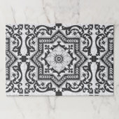 白黒ひび割れセラミックスタイルアズレジョ ペーパーパッド (正面)