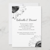 白黒ひまわりウエディングデートを保存 セーブザデート (正面)