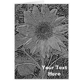 白黒ひまわりオリジナルモダンアート