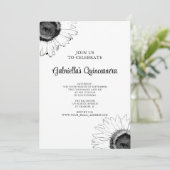 白黒ひまわりキンセアニェラ 招待状 (スタンド正面)