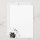 白黒ひまわりキンセアニェラ 招待状 (裏面)