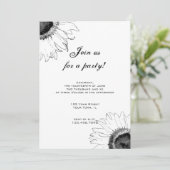 白黒ひまわりパーティの招待状 招待状 (スタンド正面)