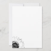 白黒ひまわり卒業パーティー 招待状 (裏面)