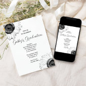 白黒ひまわり卒業パーティー 招待状