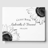 白黒ひまわり結婚の ゲストブック (正面)