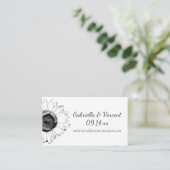 白黒ひまわり結婚のWebサイト エンクロージャーカード (スタンド正面)