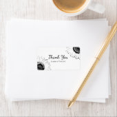 白黒ひまわり結婚式の引き出物ラベル ラベル (インサイチュ)