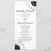 白黒ひまわり結婚式 プログラム (正面)