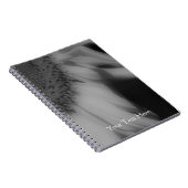 白黒ひまわり花びら手帳 ノートブック (右側)