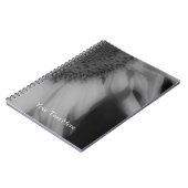 白黒ひまわり花びら手帳 ノートブック (左側)