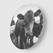 白黒ふくらはぎ壁時計 ラージ壁時計 (傾斜)