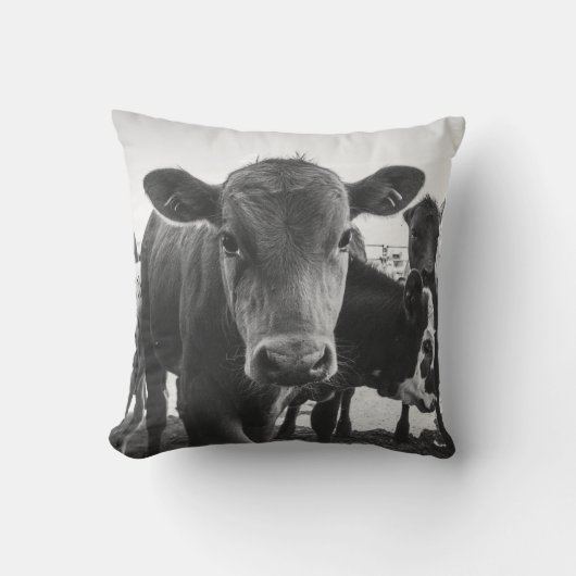 白黒ふくらはぎ枕 クッション (正面)