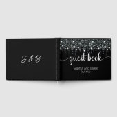 白黒ぶら下がったのラ結婚イト ゲストブック (全面)