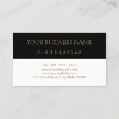 白黒ほこりっぽいバラ唇 名刺 (裏面)