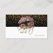 白黒ほこりっぽいバラ唇 名刺 (正面)