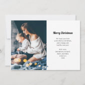 白黒ぼほ | 2枚の写真メリークリスマス シーズンカード (裏面)