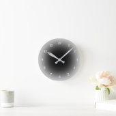 白黒ぼやけ ラウンド壁時計 (ホーム)