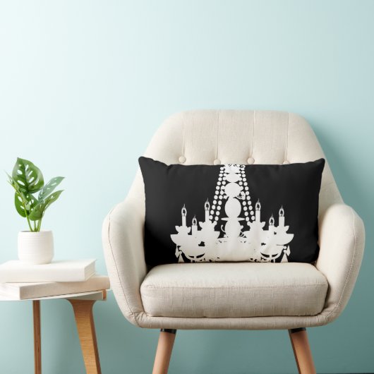 白黒または任意の色シャンデリア ランバークッション (椅子)