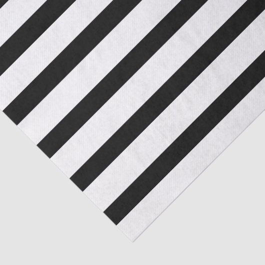 白黒または黒とカスタマイズ可能なカラーのストライプ 薄葉紙 (詳細)
