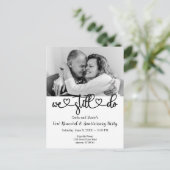 白黒まだ誓いの更新/記念日を行う ポストカード (スタンド正面)