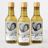 白黒まだ誓いの更新/記念日を行う ワインラベル (ボトル)