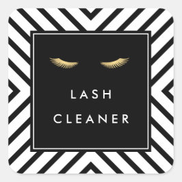 白黒まつモダン毛の黄金 スクエアシール