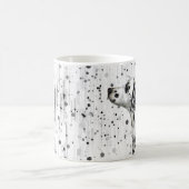 白黒むらがあるDalmatian犬 コーヒーマグカップ (中央)