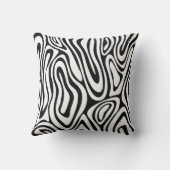 白黒めまい抽象芸術 クッション (裏面)