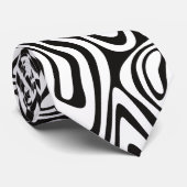 白黒めまい抽象芸術 ネクタイ (ロール)