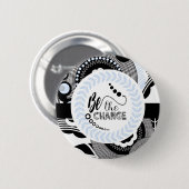 白黒やる気を起こさせるな円形ボタン 缶バッジ (正面&裏面)