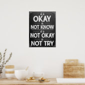 白黒やる気を起こさせるの教室ポスター ポスター (キッチン)