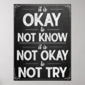 白黒やる気を起こさせるの教室ポスター ポスター (正面)