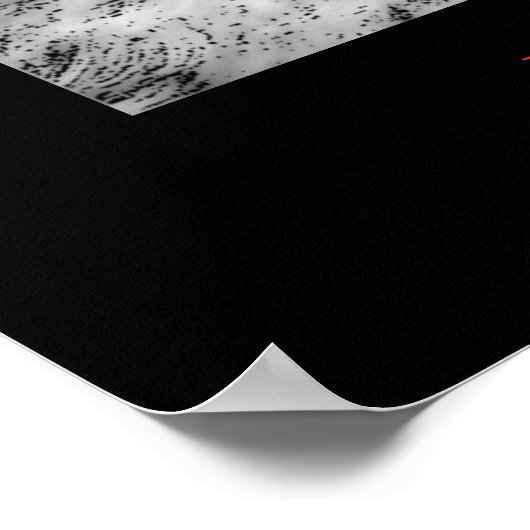 白黒やる気を起こさせるフリーダムウルフポスタープリント ポスター (角)