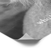 白黒やる気を起こさせるリーダシップライオン ポスター (角)