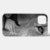 白黒やる気を起こさせるリーダーシップライオンポートレート Case-Mate iPhoneケース (裏面 (横))