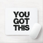 白黒やる気を起こさせる引用文ユー得ザ マウスパッド (マウス)