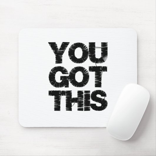 白黒やる気を起こさせる引用文ユー得ザ マウスパッド (マウス)