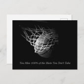 白黒やる気を起こさせる引用文 ポストカード (正面/裏面)