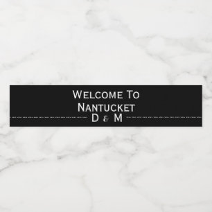 白黒ようこそ私たち結婚の ペットボトルラベル