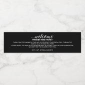 白黒ようこそ結婚の郊外のゲスト ペットボトルラベル (シングルラベル)