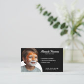 白黒よくはしゃぐパーティー顔画家 名刺 (スタンド正面)