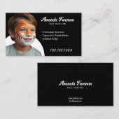 白黒よくはしゃぐパーティー顔画家 名刺 (正面/裏面)