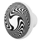 白黒より手の紋章の陶磁器のノブ セラミックノブ (右)