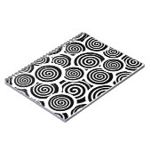 白黒らせん状ベクトルパターン ノートブック (左側)