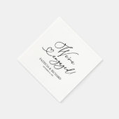 白黒わたしたちは婚約した婚約パーティ スタンダードカクテルナプキン (角)