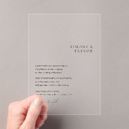 白黒をクモダンリ結婚ン アクリル招待状